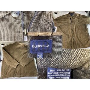 Harbor Bay Corduroy Jacket Chore Coat Mens 4XLT Barn Workwear Flannel Lined Zip